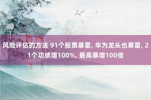 风险评估的方法 91个股票暴雷, 华为龙头也暴雷, 21个功绩增100%, 最高暴增100倍