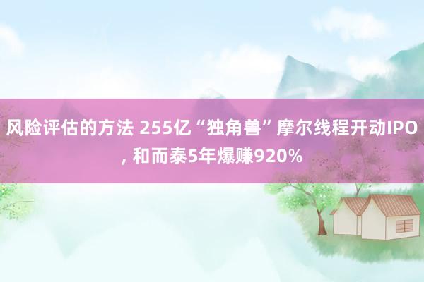 风险评估的方法 255亿“独角兽”摩尔线程开动IPO, 和而泰5年爆赚920%