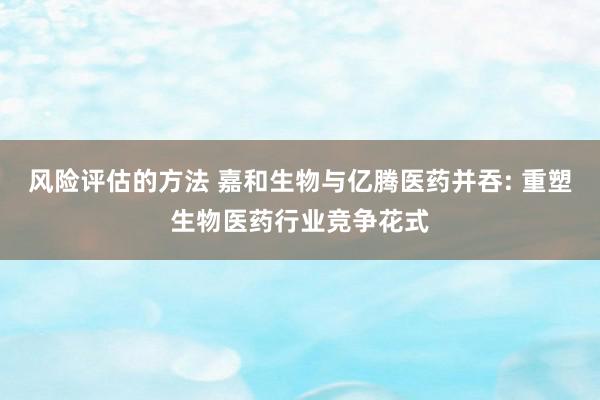 风险评估的方法 嘉和生物与亿腾医药并吞: 重塑生物医药行业竞争花式